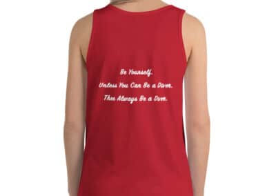 Red tank back view